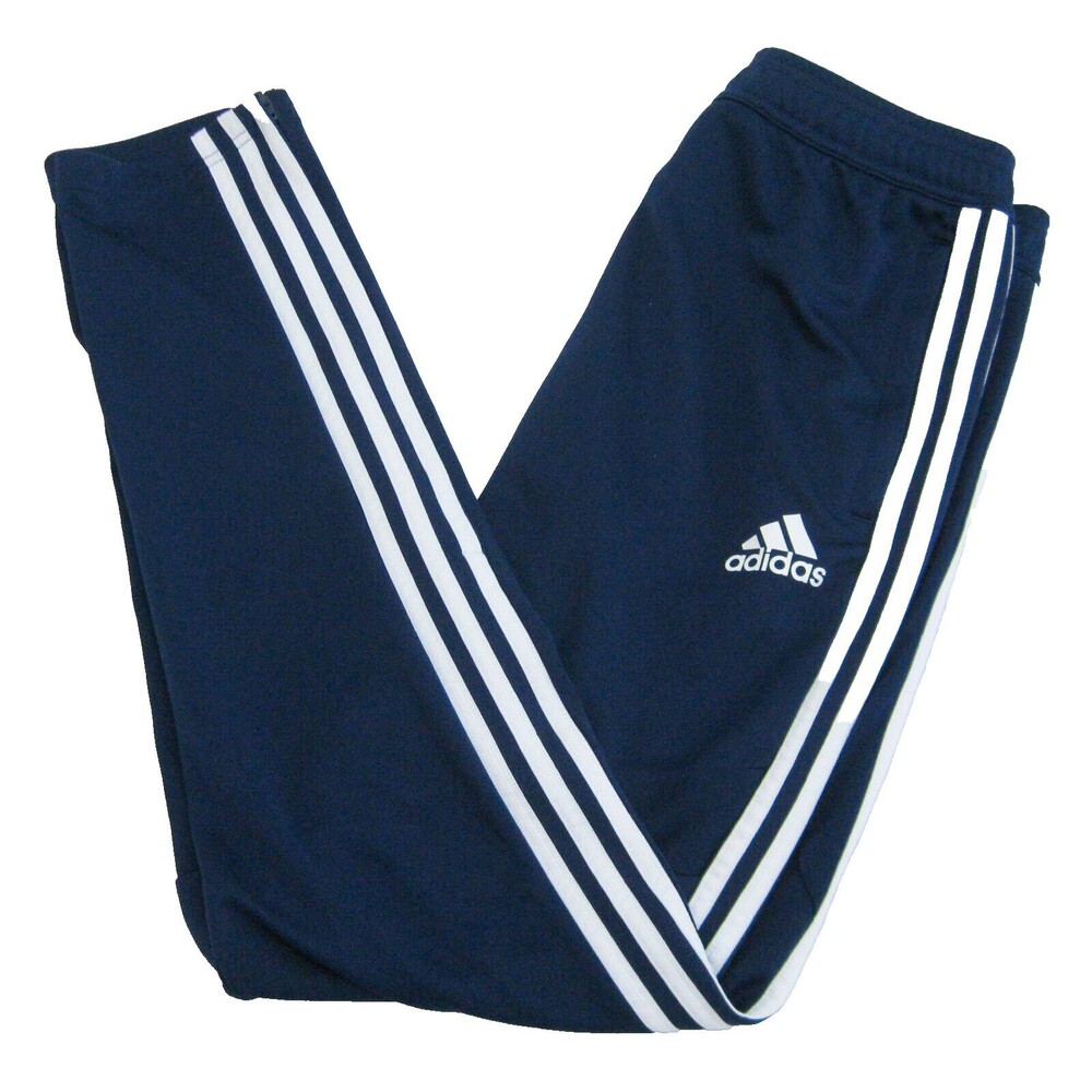 ADIDAS Boy's (Size Youth XL) Blue Athletic Track Pants Sweatpants Zipper Pockets